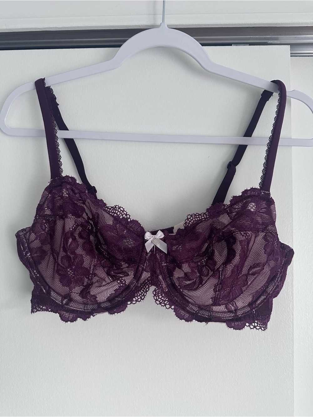 Victoria's Secret Plum Lace Unlined Demi Bra